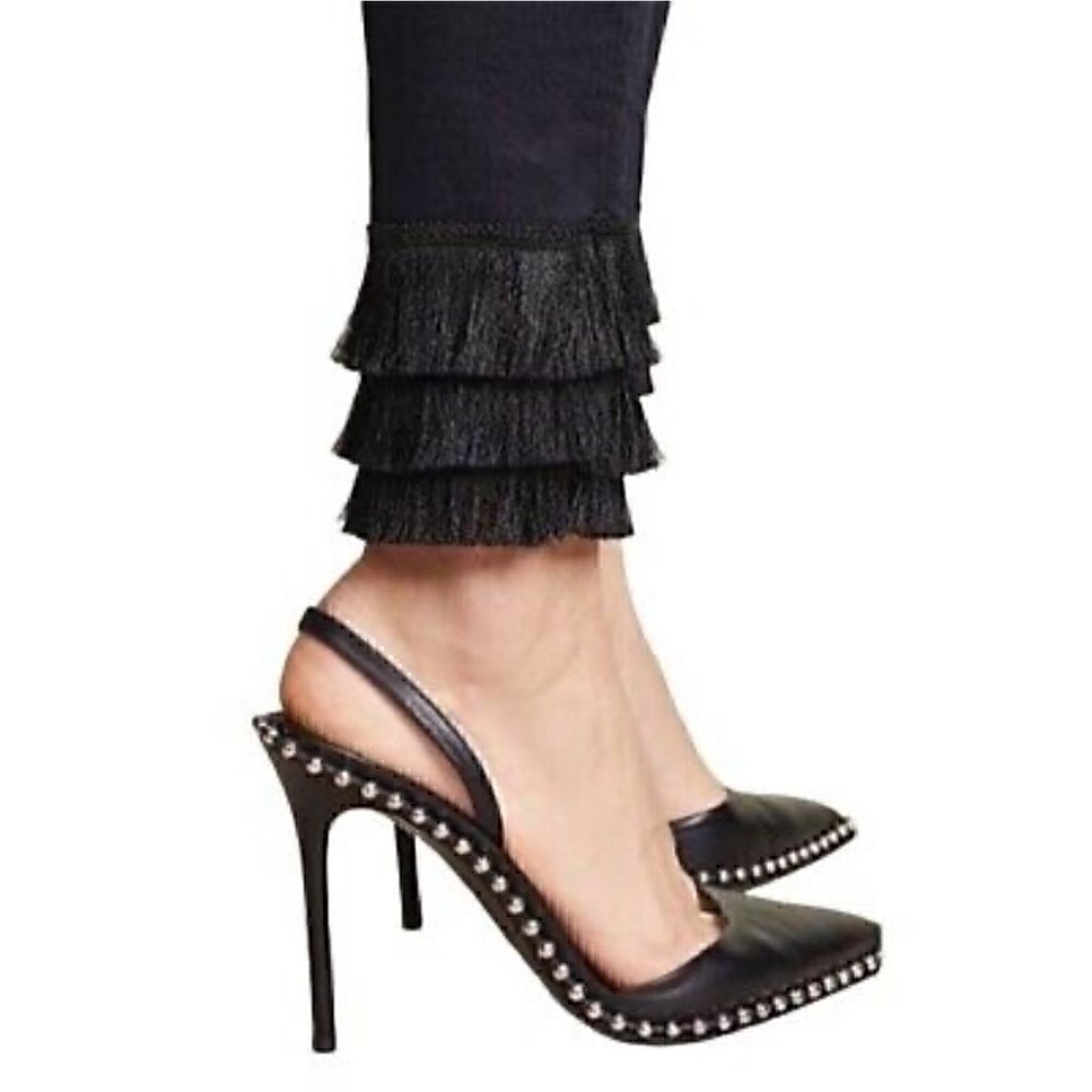 𝅺frame Denim High Rise Le High Skinny Triple Ankle Fringe Jeans Midnight Blue​ - Picture 3 of 3